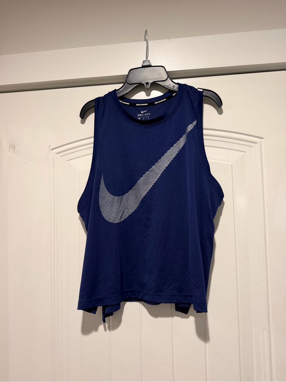 Nike Women's Navy Blue Dri-FIT Logo Tank
